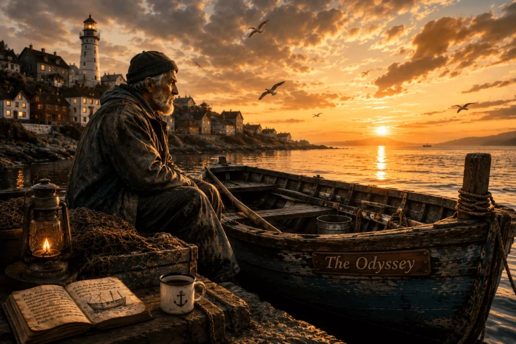 You Can't Step in a Boat Twice 2 Golden-Hour Fisherman’s Odyssey